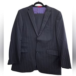 Classic Navy Pinstripe Men's Suit
